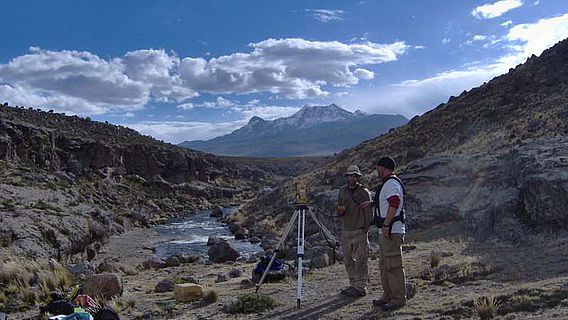 Radarmessungen auf dem Andenplateau