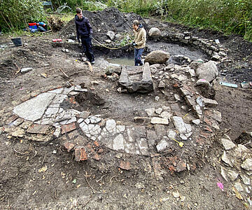 Brunnenanlage auf der Paderinsel