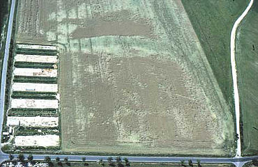 Liebersee - Luftbild der Grabungen 1996. Foto: Otto Braasch Liebersee - Luftbild der Grabungen 1996. Foto: Otto Braasch