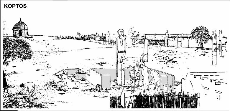 Heiligtum mit Kolossalstatuen Heiligtum mit Kolossalstatuen