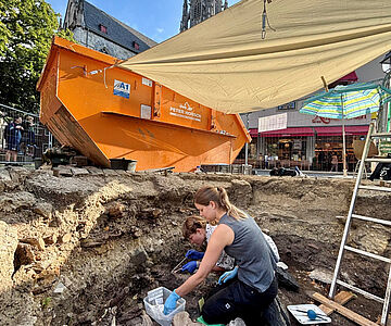 Ausgrabungsarbeiten auf dem Münsterplatz