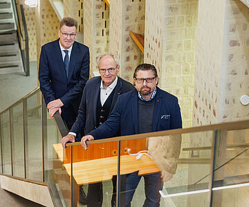 Prof. Dr. Johannes Wessels, Prof. Hubert Wolf und Prof. Dr. Patrick Sänger