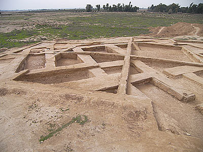 Das ausgegrabene Verwaltungszentrum in Haft Tappeh