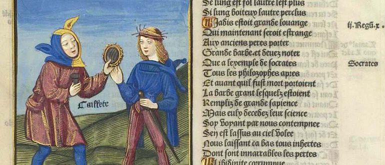 Seite aus einer französischen Version des "Narrenschiffs"