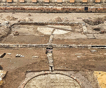 Wasserbecken Dresdner Zwinger, Grabungsfläche