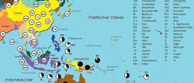 Genanteile des Denisova-Menschen in Südostasien