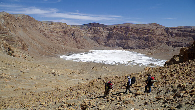 Era-Kohor-Subkrater mit Seesedimenten