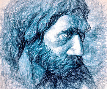 Portrait eines Neandertalers