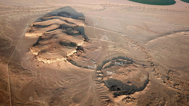 Luftbild: Siedlung Qurayyah (NW-Saudi-Arabien)