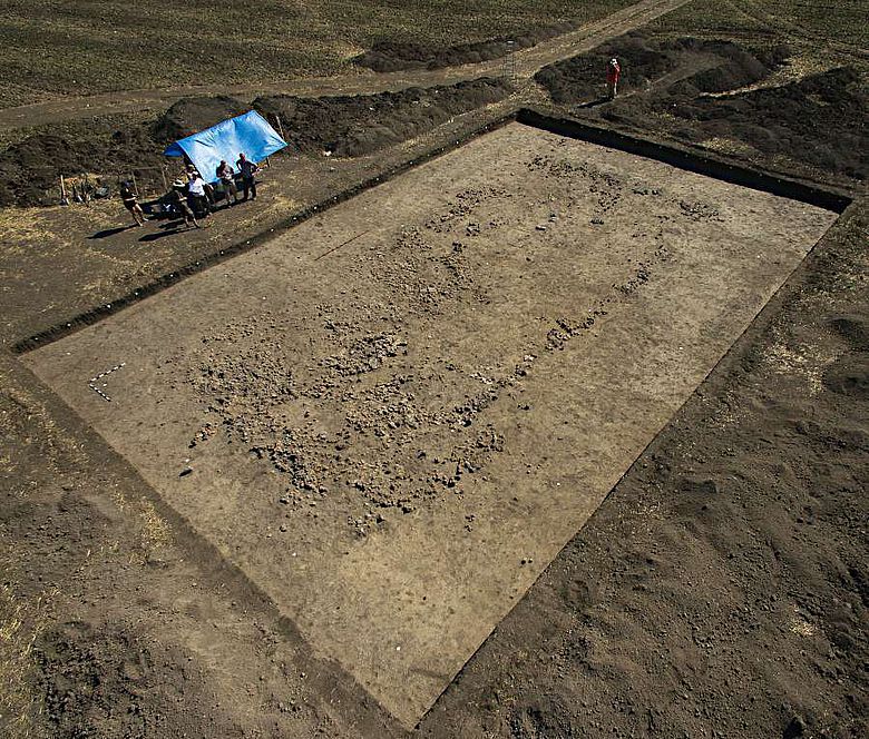 Kupferzeitliches Versammlungshaus nach der Freilegung