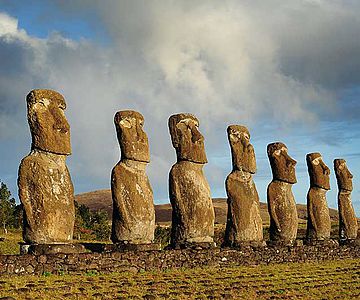 Moai Skulpturen auf der Osterinsel