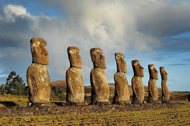 Moai Skulpturen auf der Osterinsel