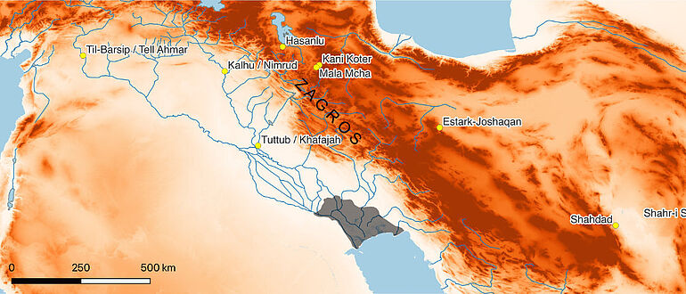 Karte mit Lage der Fundstelle