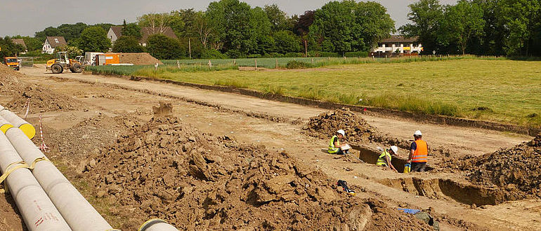 Ausgrabung Gelsenwasser-Trasse