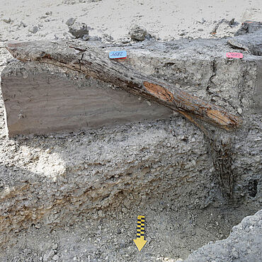 Pfahl eines Gebäudes