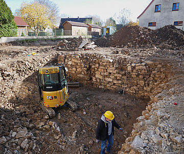 Freilegung des Kellerraums