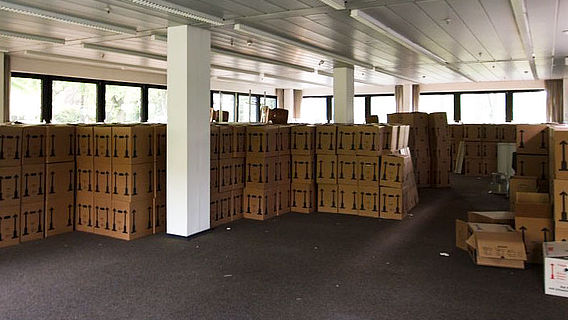 5.000 Bücherkisten zogen innerhalb weniger Tage um. Foto © DAI