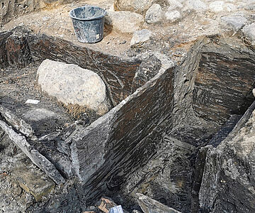 Rätselhafte Holzkonstruktion