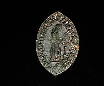 Mittelalterlicher Siegelstempel vom Fuß der Pfalzmauer