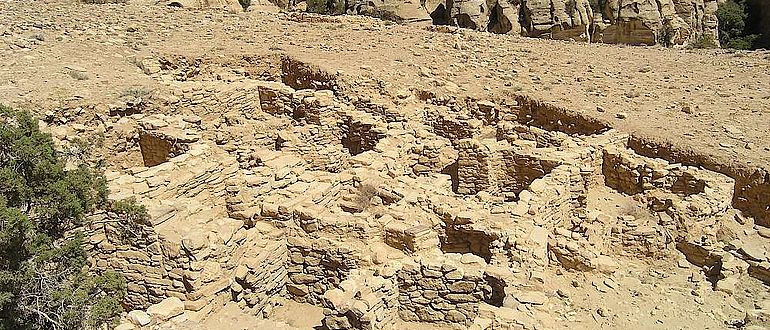 Die neolithische Siedlung Ba'ja in Jordanien liegt etwa 14 km nördlich von Petra