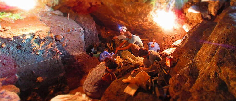 Ausgrabungen in der Satsurblia-Höhle