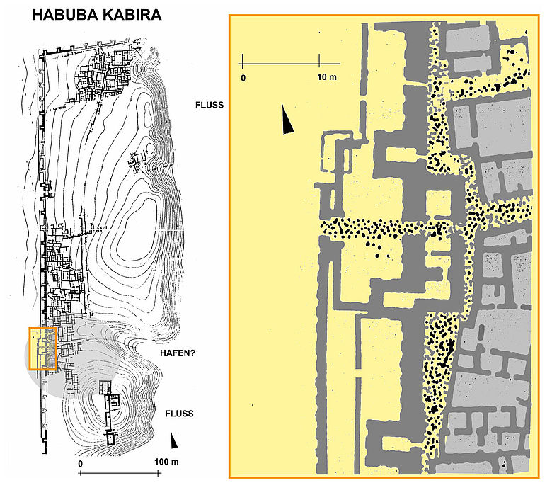 Plan der Kolonialstadt Habuba Kabira in Syrien Plan der Kolonialstadt Habuba Kabira in Syrien