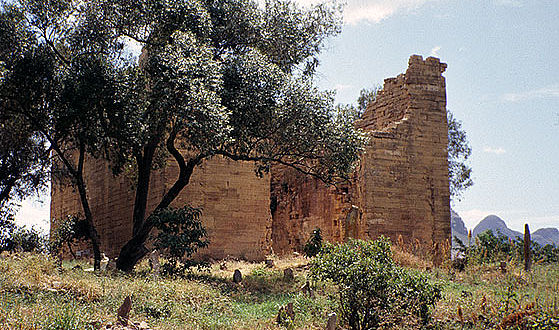 Der Tempel von Yeha in Tigray, Äthiopien. Foto: Driss (CC-BY-SA)