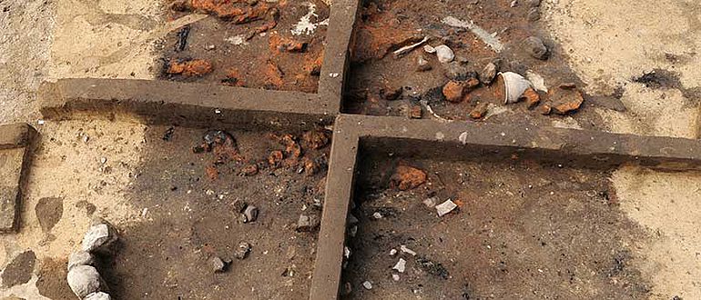 Grubenhaus im archäologischen Befund