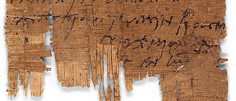 Die letzte Zeile des Papyrus P.Bas. 2.43