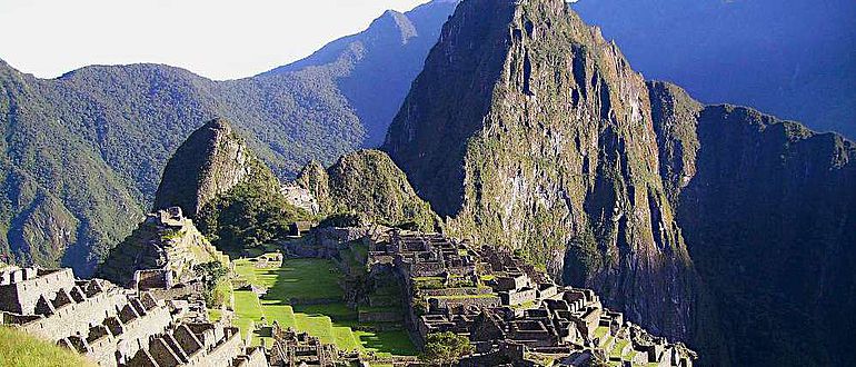 Archäologische Überreste der Inkastadt Machu Picchu