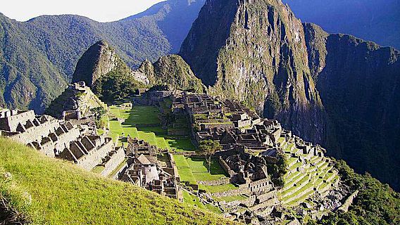 Archäologische Überreste der Inkastadt Machu Picchu