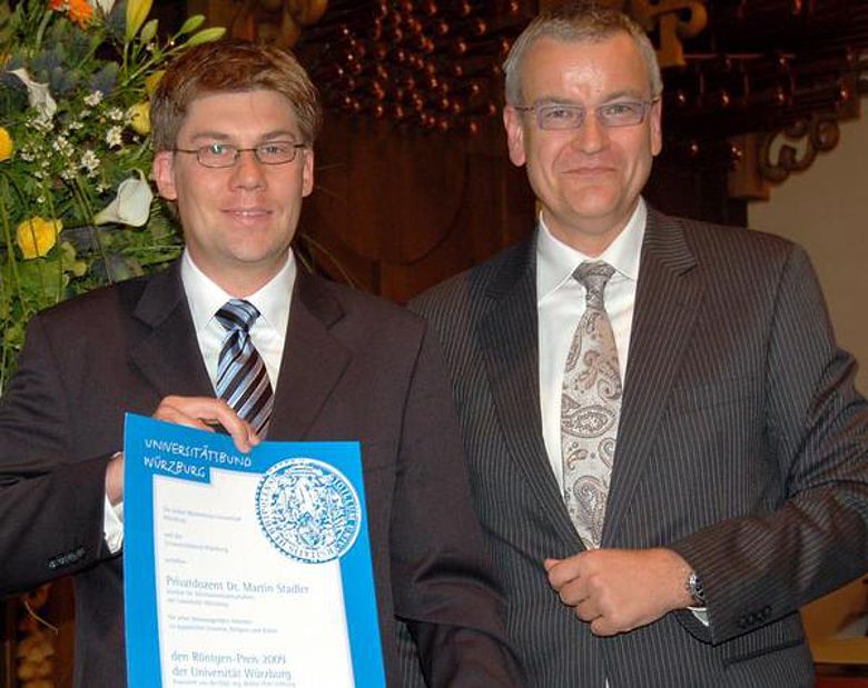 Röntgenpreisträger Martin Stadler (links) und sein Laudator David Brandstätter (Foto: Robert Emmerich)