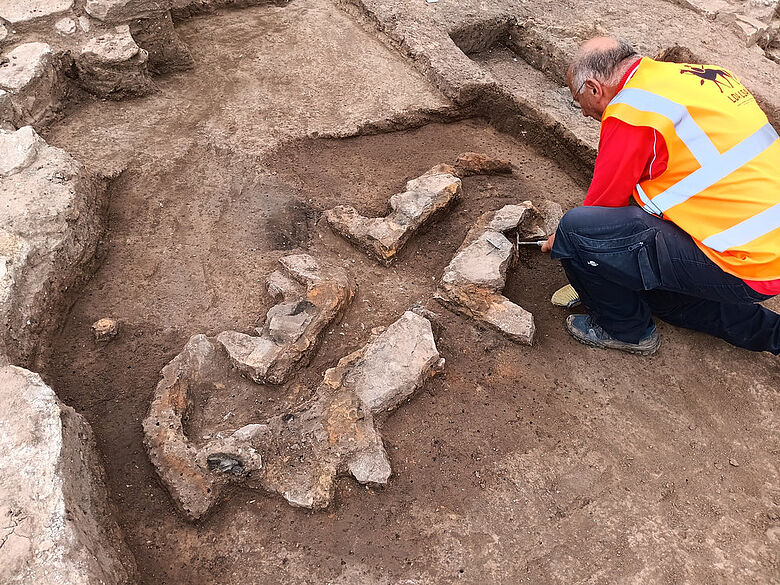 Reste einer mittelalterlichen Glockengussanlage