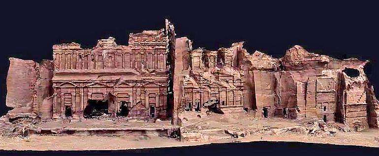 Ergebnis eines 3D-Laserscans in Petra