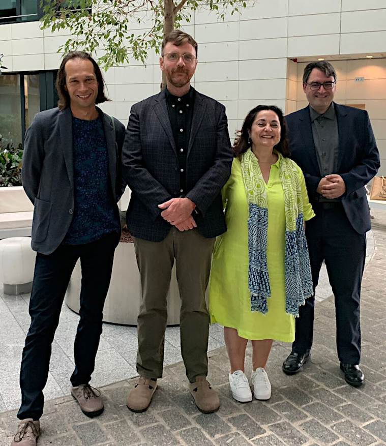 Das Projektteam von links nach rechts: Adam Izdebski (Universität Warschau), Timothy Newfield (Georgetown University, Washington), Elena Xoplaki (Justus-Liebig-Universität Gießen) und Alexander Herbig (MPI für evolutionäre Anthropologie)