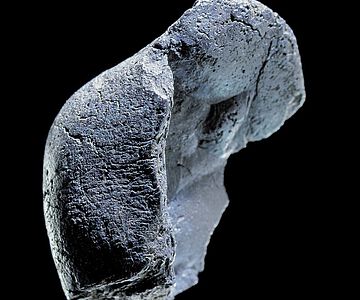 Birkenpech mit Fingerabdruck eines Neandertalers