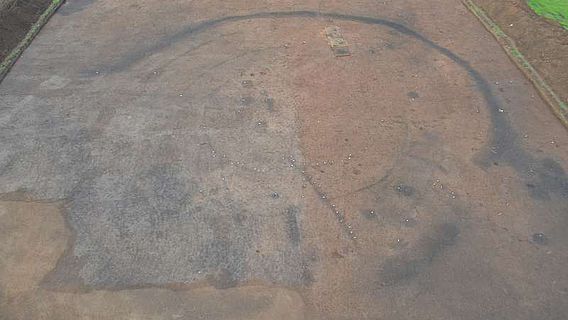 Jungsteinzeitliche Kreisgrabenanlage um 4800 v. Chr. (Foto: TLDA)