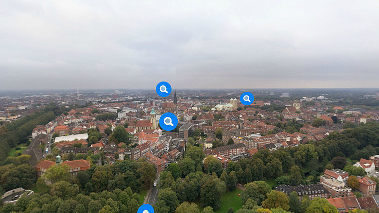 Münster von oben (Panorama der 3D-Online-Tour)