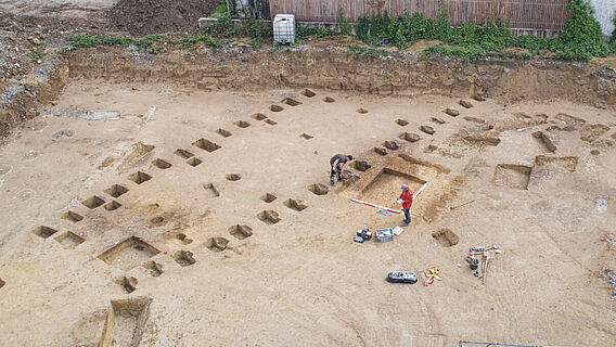 Neolithischer Hausgrundriss