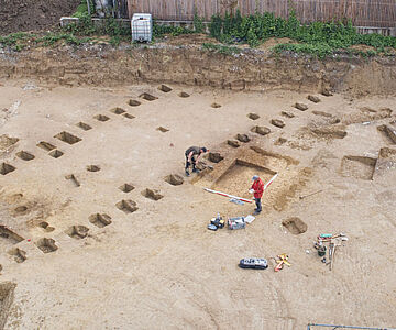 Neolithischer Hausgrundriss