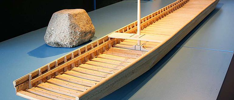 Modell eines römischen Transportschiffes
