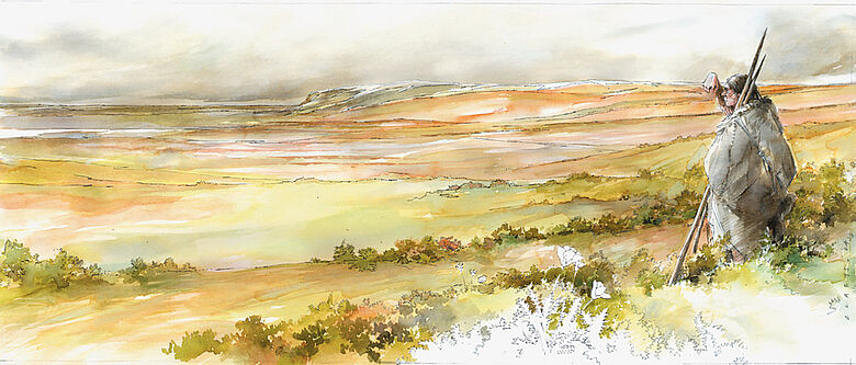 Eiszeitlandschaft (künstlerische Darstellung) Eiszeitlandschaft (künstlerische Darstellung)