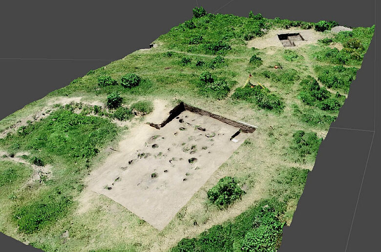 Fundstätte Los Tres Cerros 1 im 3D-Modell