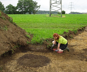 Freilegung eines Grubenmeilers