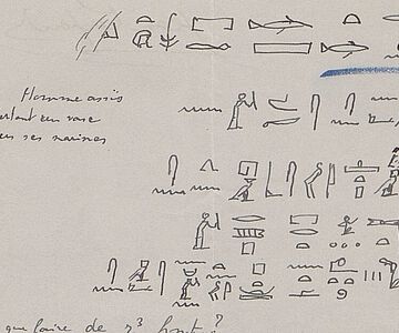 Ausschnitt aus einem Brief von Jean Capart von der Fondation Égyptologique Reine Élisabeth (Bruxelles) an Adolf Erman