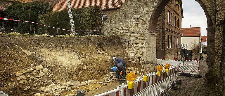 Abtragung Zwingermauer