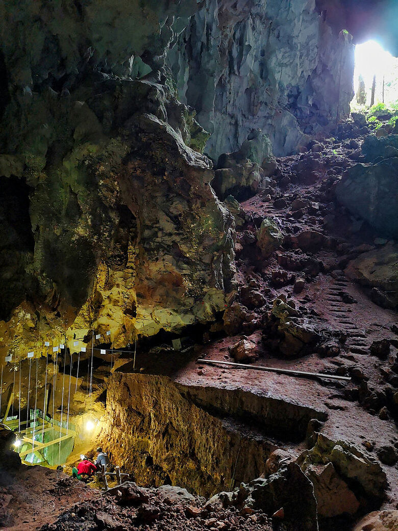 Ausgrabung in der Höhle Tam Pà Ling