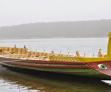 Rekonstruiertes Römerboot