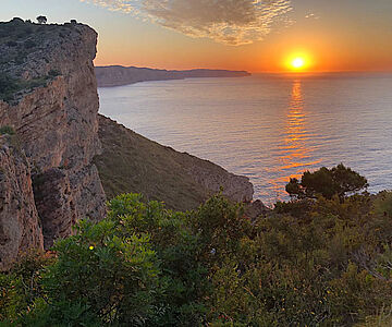 Blick von der Cova de les Cendres (Alacant, Spanien)