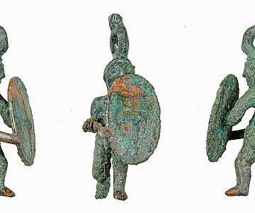 Keltische Kriegerstatuette aus Manching (restauriert(